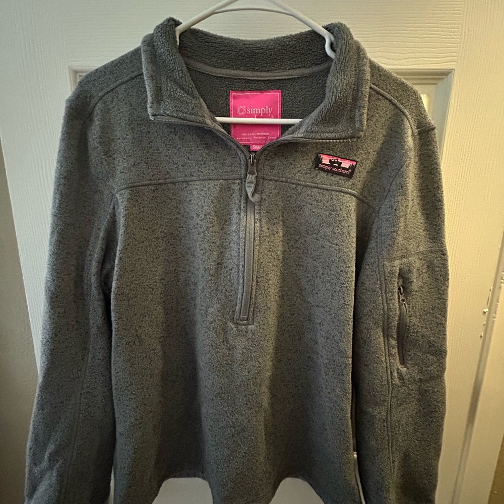 Gray Simply Southern Quarter-Zip Pullover